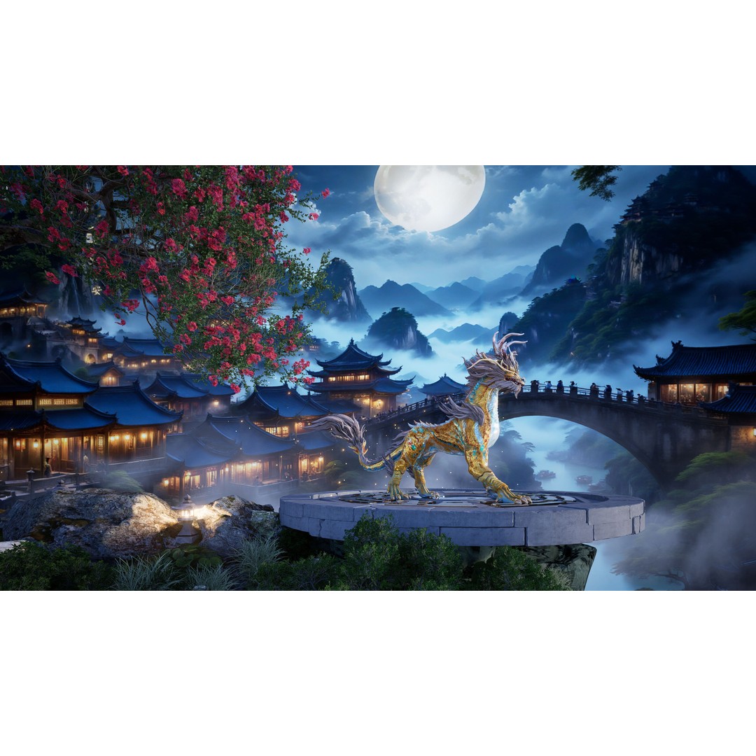 Qilin 3D Model – Rigged Animated Character with PBR Textures - View 3