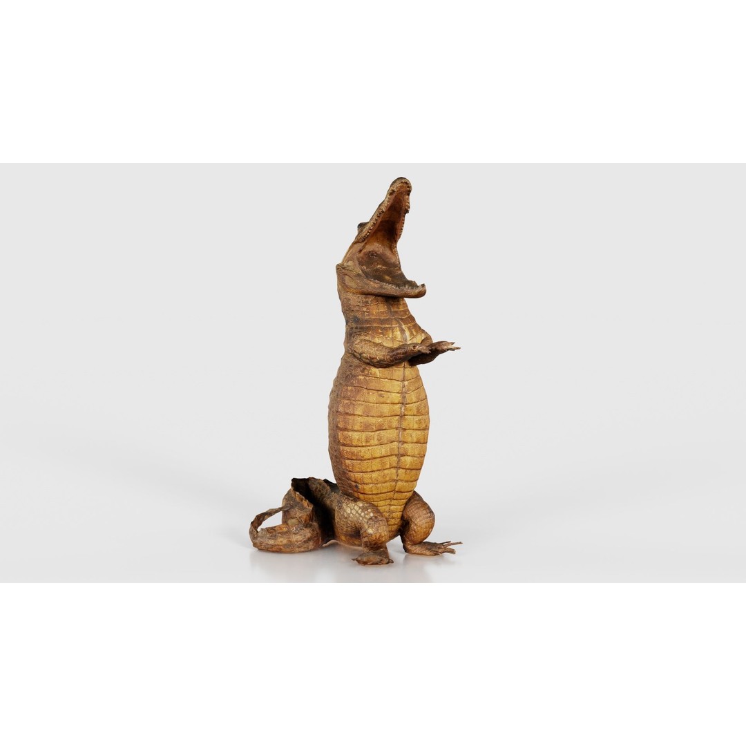 Crocodile Statue 3D Model – Low Poly PBR Asset for Blender, FBX