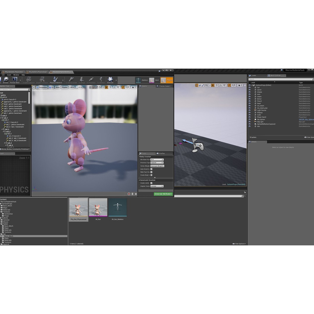 Warrior Rodents Pack 3D Model – Low Poly Game Characters, FBX - View 14