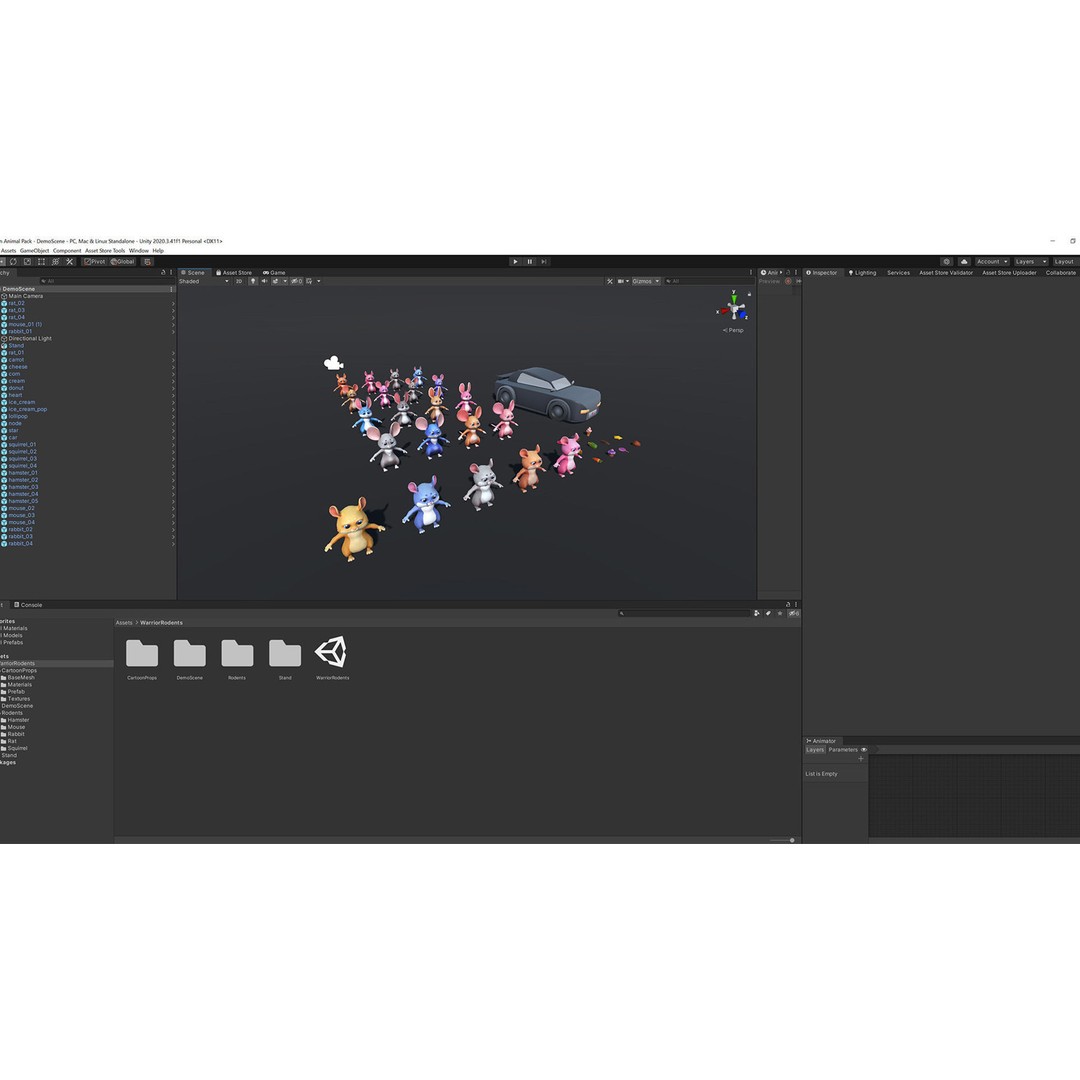 Warrior Rodents Pack 3D Model – Low Poly Game Characters, FBX - View 17