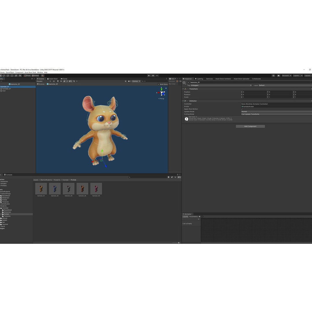 Warrior Rodents Pack 3D Model – Low Poly Game Characters, FBX - View 19