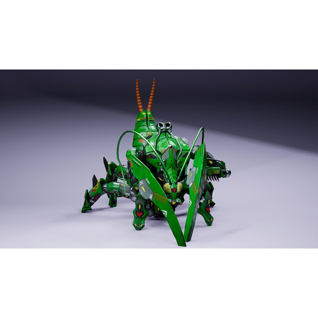 SciFi Insect Mantis 3D Model – Low Poly Animated Character, FBX - View 12