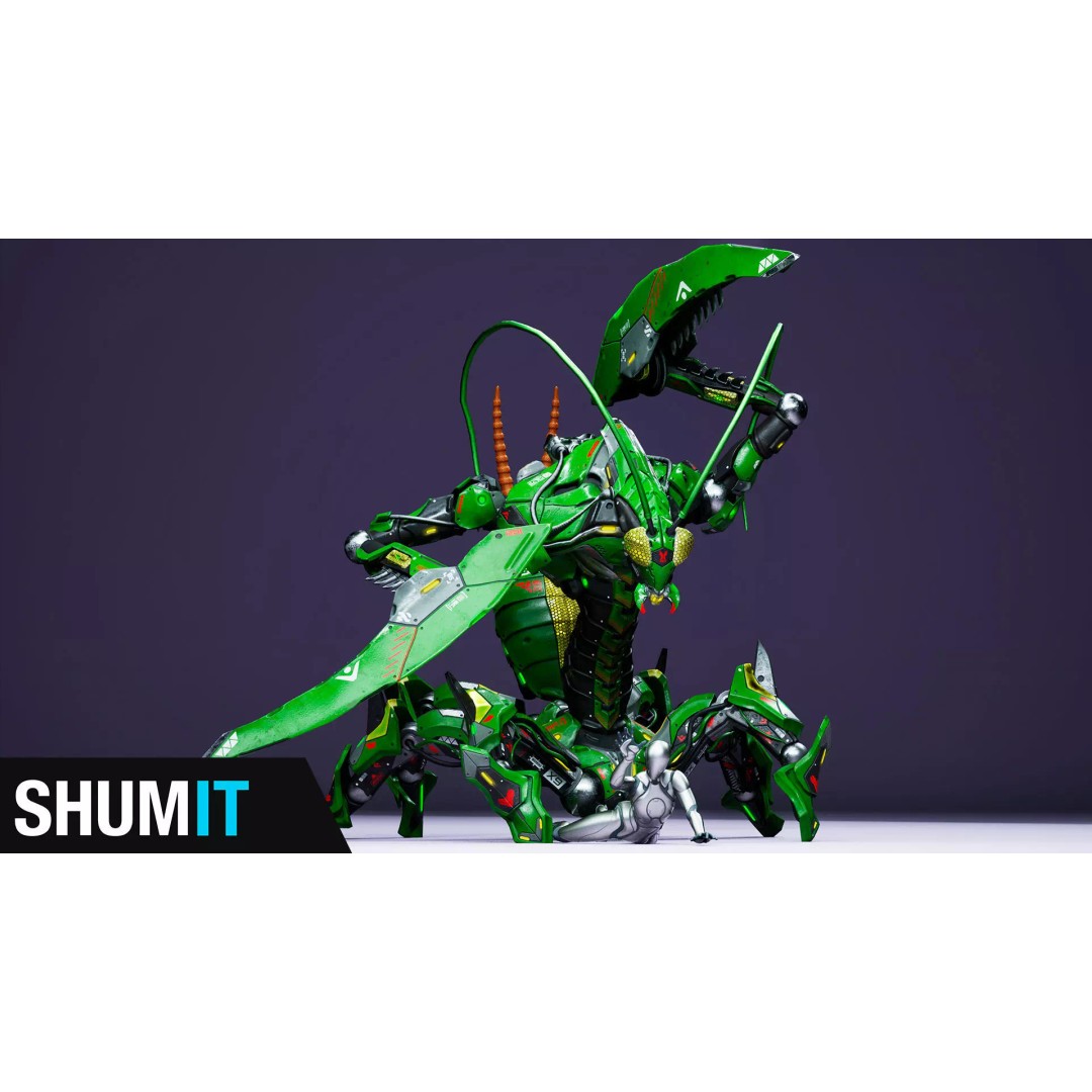 SciFi Insect Mantis 3D Model – Low Poly Animated Character, FBX - View 2