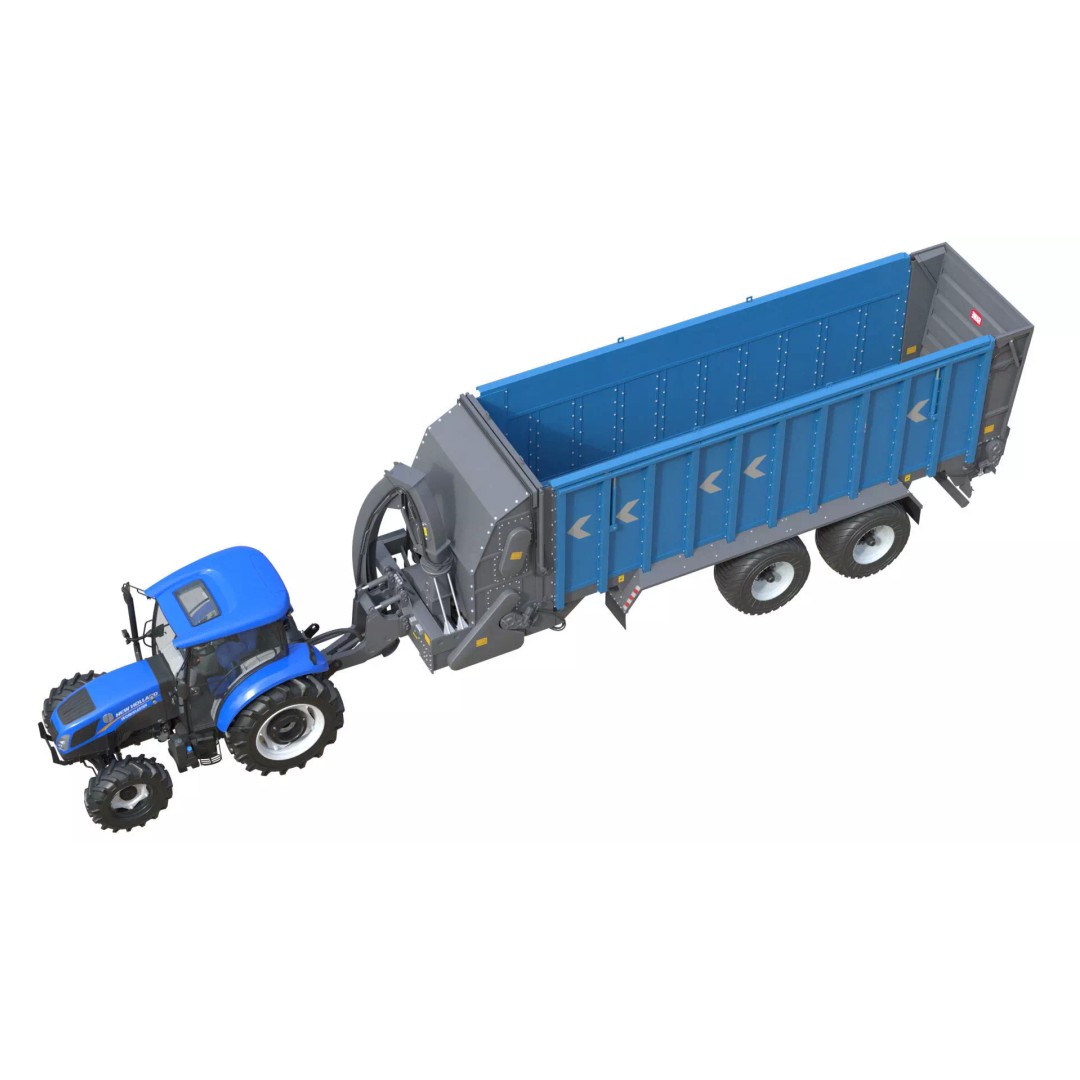 New Holland WorkMaster Tractor 3D Model – Low Poly Game Asset, FBX - View 6