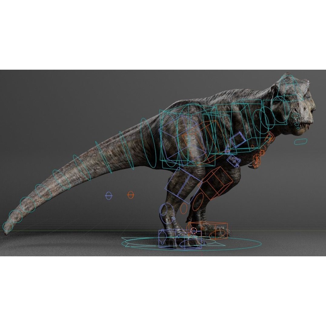 Tyrannosaurus Rex 3D Model – Low Poly Rigged Dinosaur, FBX - View 6