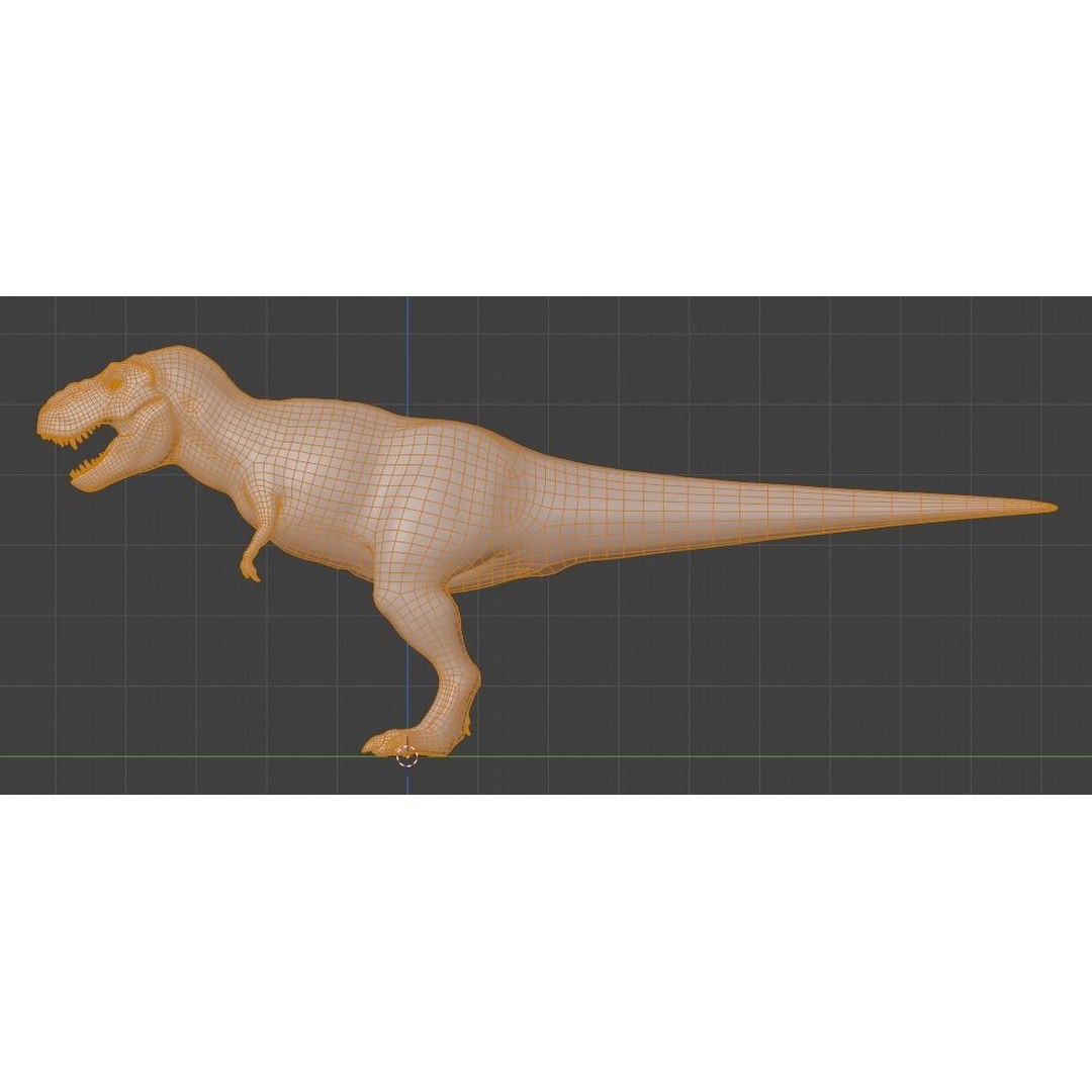 Tyrannosaurus Rex 3D Model – Low Poly Rigged Dinosaur, FBX - View 7