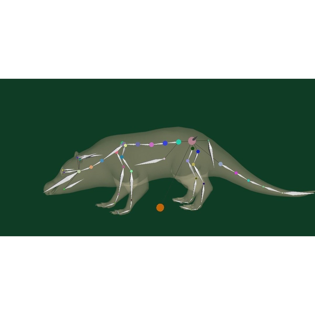 Otter Civet 3D Model – Low Poly Game Ready Character, FBX - View 13