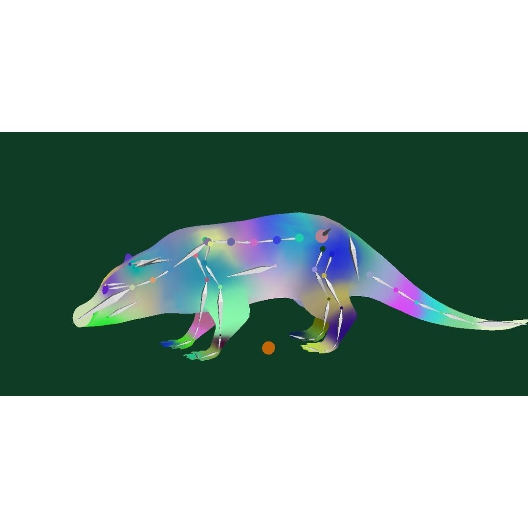 Otter Civet 3D Model – Low Poly Game Ready Character, FBX - View 14