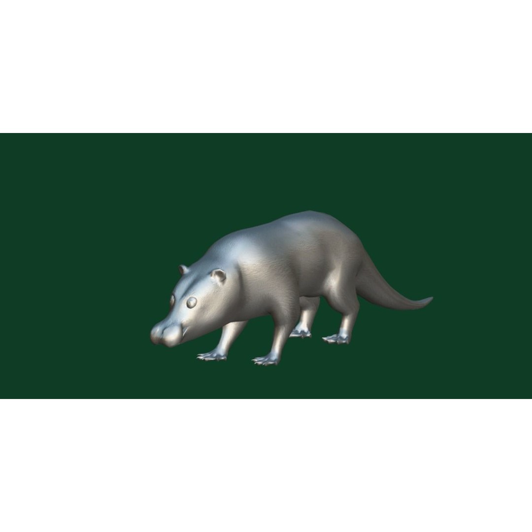 Otter Civet 3D Model – Low Poly Game Ready Character, FBX - View 4