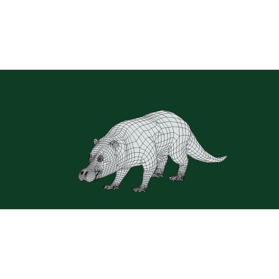 Otter Civet 3D Model – Low Poly Game Ready Character, FBX - View 5