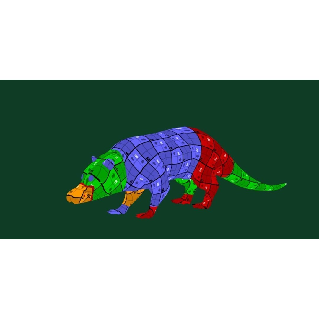 Otter Civet 3D Model – Low Poly Game Ready Character, FBX - View 9