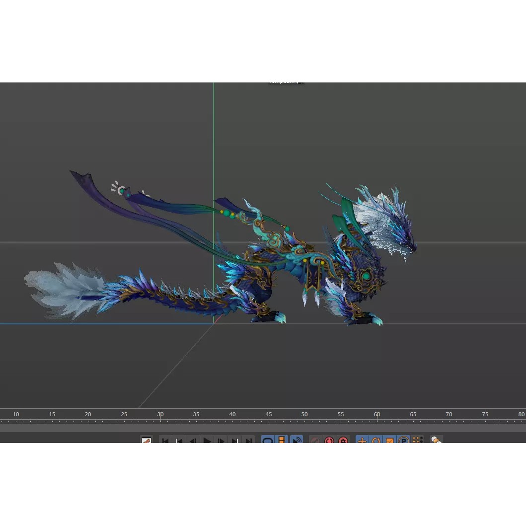 Mythical Beast Mount 3D Model – Low Poly Rigged Creature with Animations