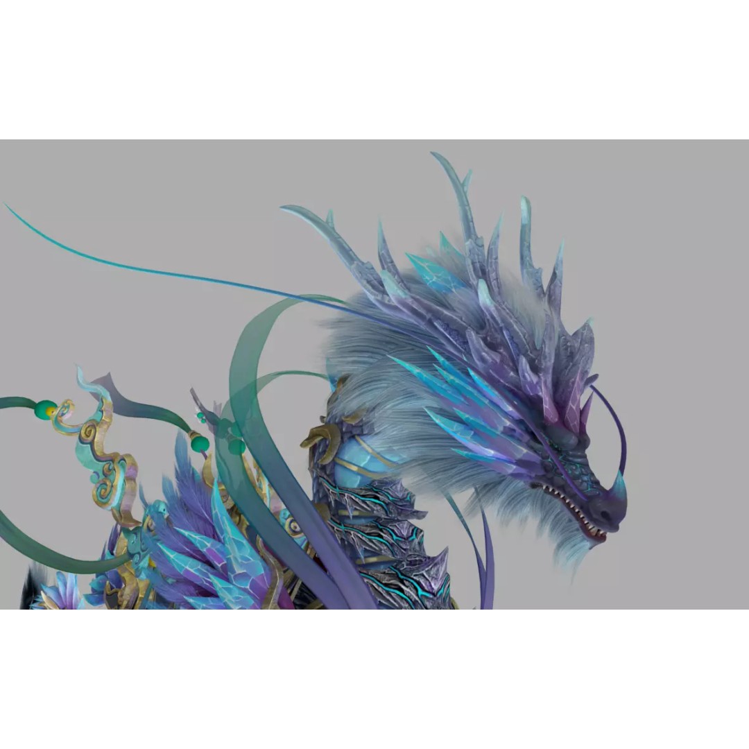 Mythical Beast Mount 3D Model – Low Poly Rigged Creature with Animations - View 4
