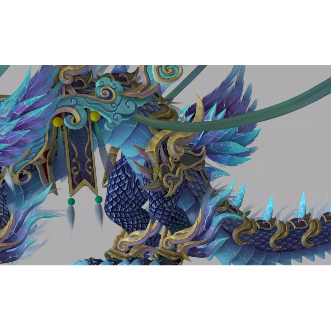 Mythical Beast Mount 3D Model – Low Poly Rigged Creature with Animations - View 8