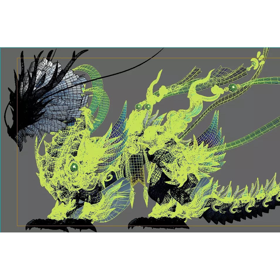Mythical Beast Mount 3D Model – Low Poly Rigged Creature with Animations - View 9