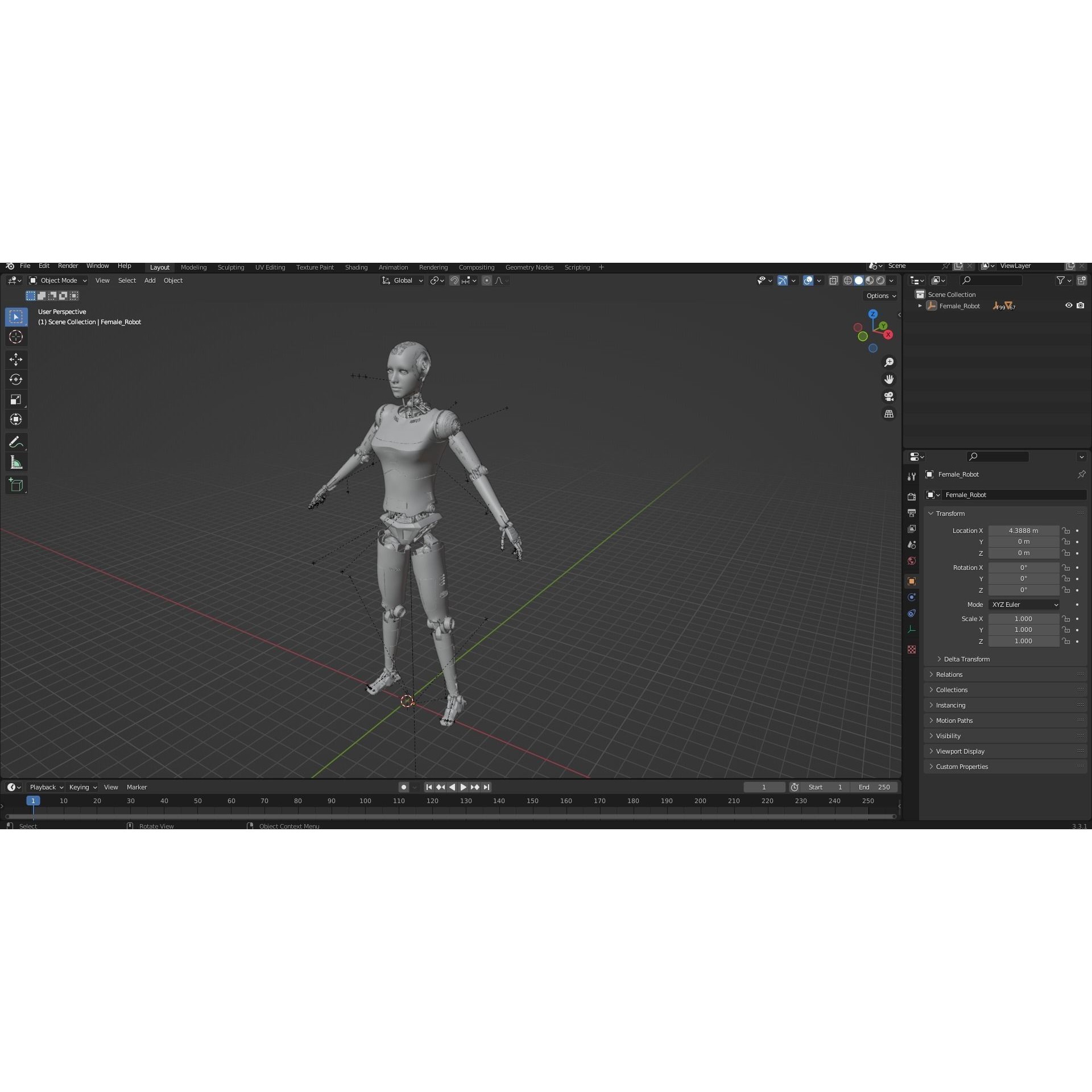 Robot - Low-Poly Game-Ready 3D Model - View 23