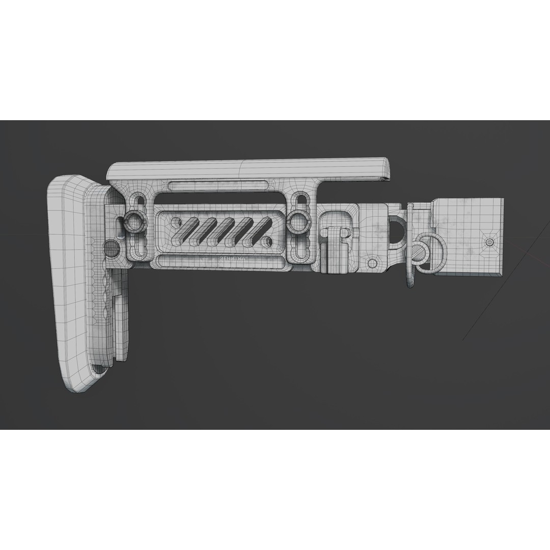 ZenitCo Pt1 Stock 3D Model – High Poly Rigged Weapon with PBR Textures