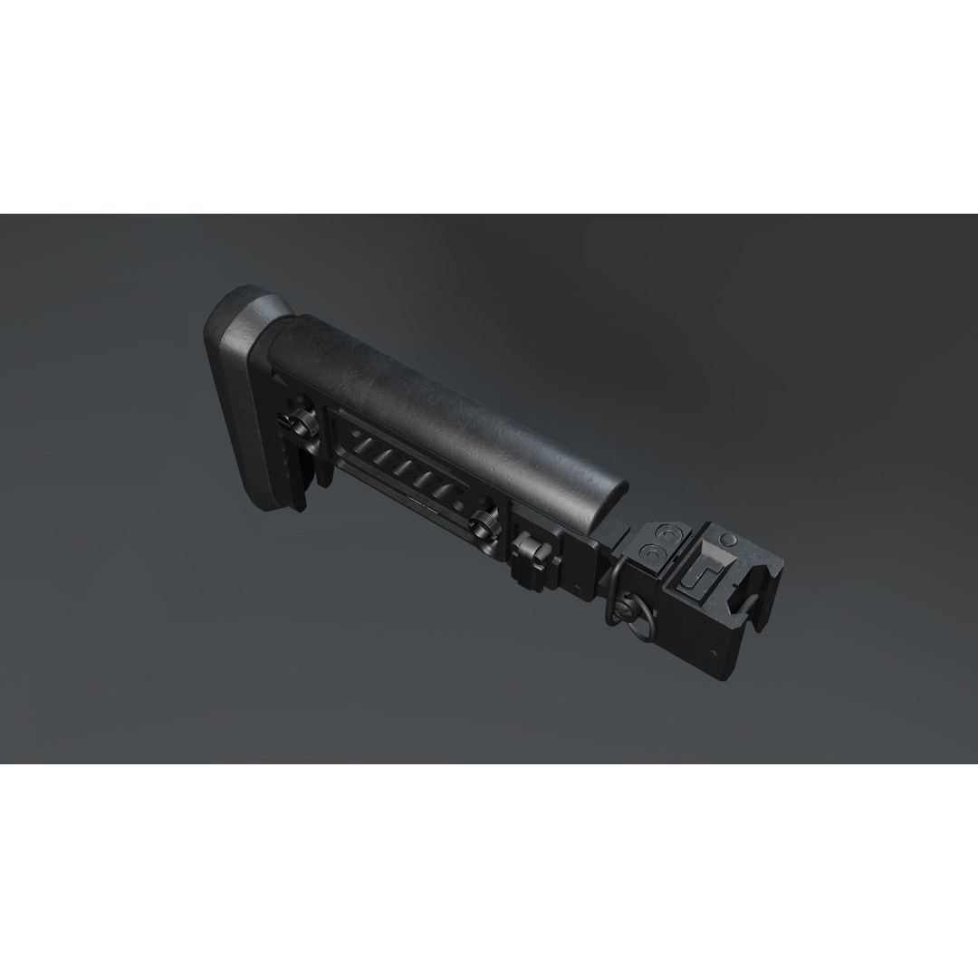 ZenitCo Pt1 Stock 3D Model – High Poly Rigged Weapon with PBR Textures - View 4