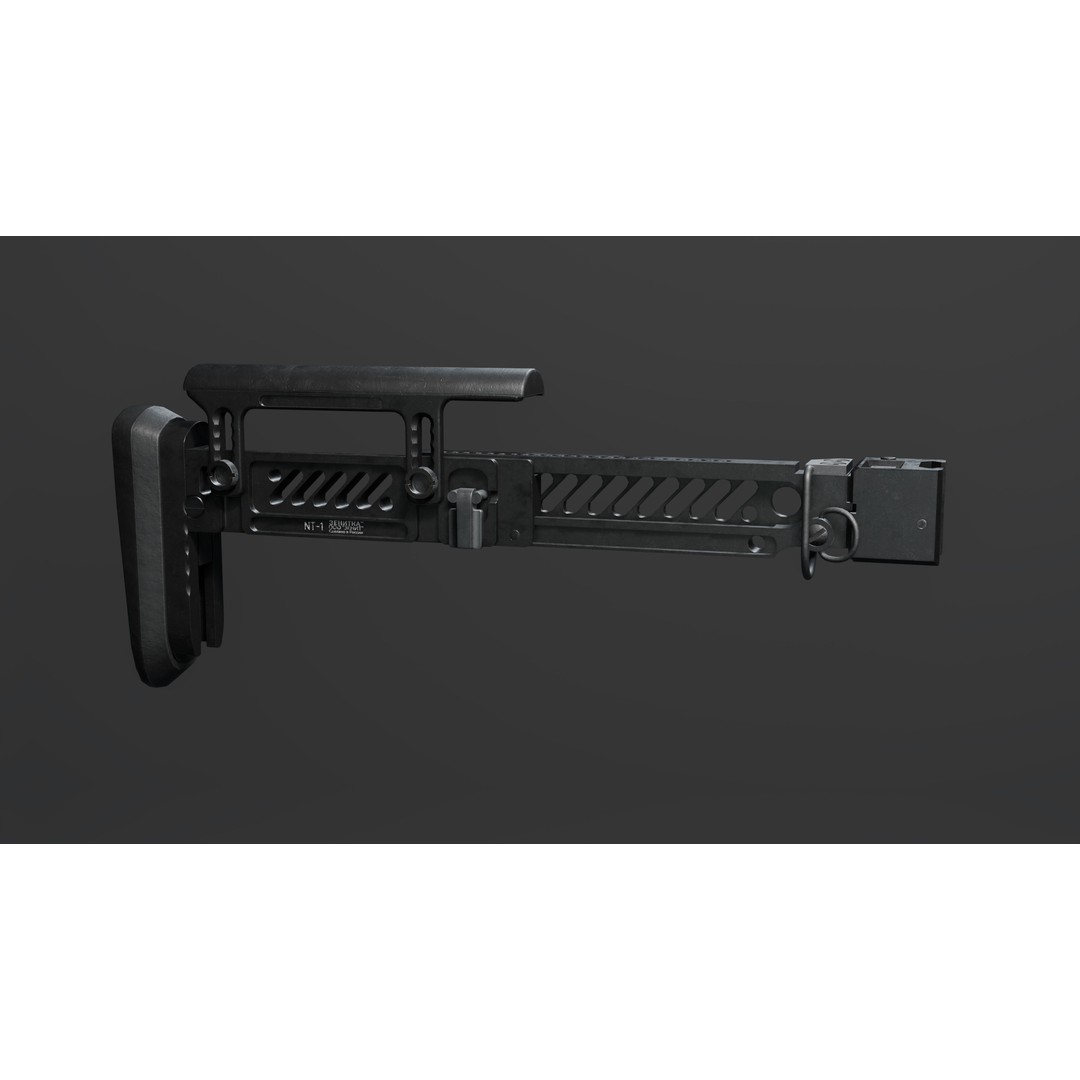 ZenitCo Pt1 Stock 3D Model – High Poly Rigged Weapon with PBR Textures - View 5