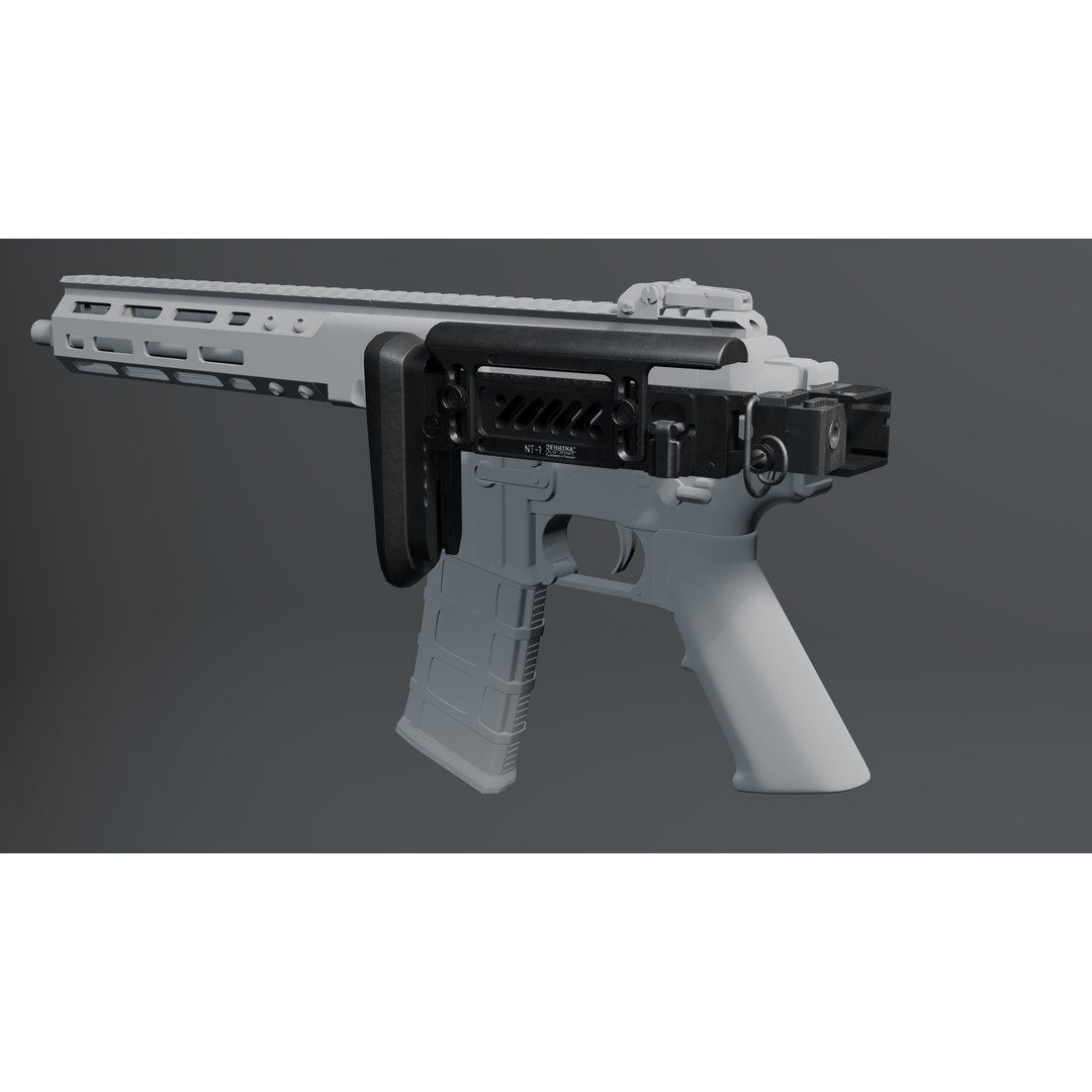 ZenitCo Pt1 Stock 3D Model – High Poly Rigged Weapon with PBR Textures - View 8