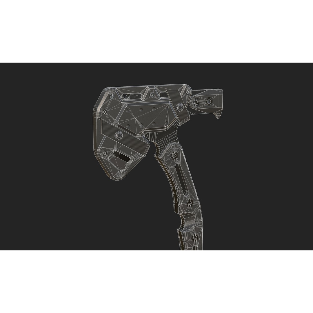 Camping Axe 3D Model – Low Poly PBR Game Asset, FBX, OBJ - View 10