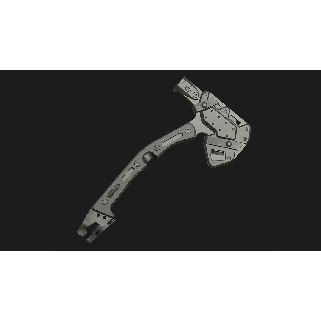 Camping Axe 3D Model – Low Poly PBR Game Asset, FBX, OBJ - View 4