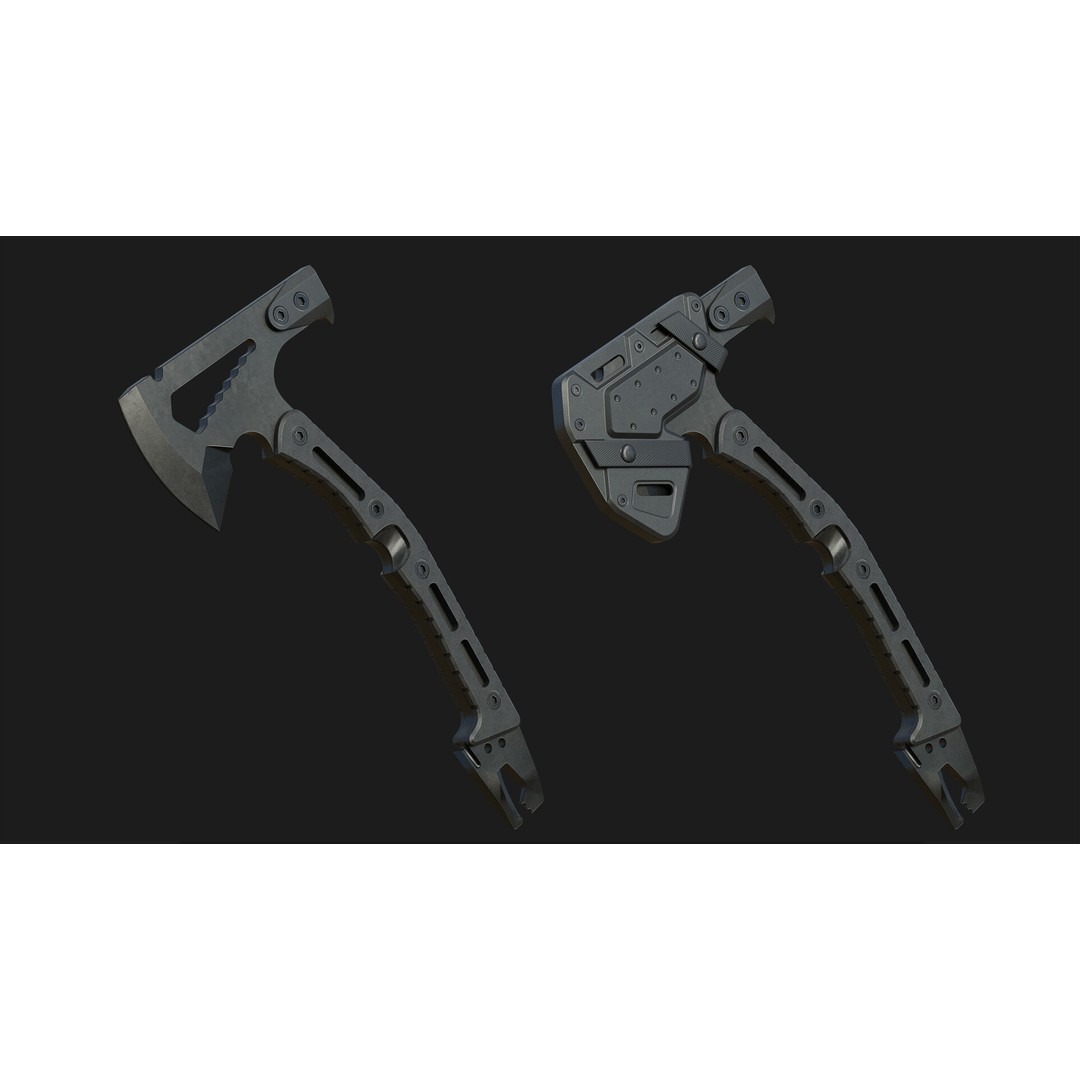 Camping Axe 3D Model – Low Poly PBR Game Asset, FBX, OBJ - View 6