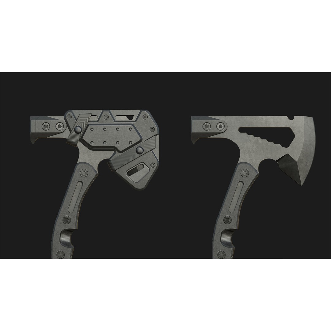 Camping Axe 3D Model – Low Poly PBR Game Asset, FBX, OBJ - View 7