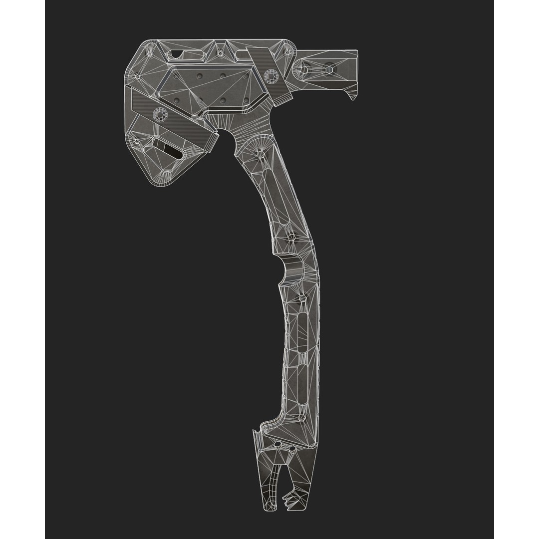 Camping Axe 3D Model – Low Poly PBR Game Asset, FBX, OBJ - View 9