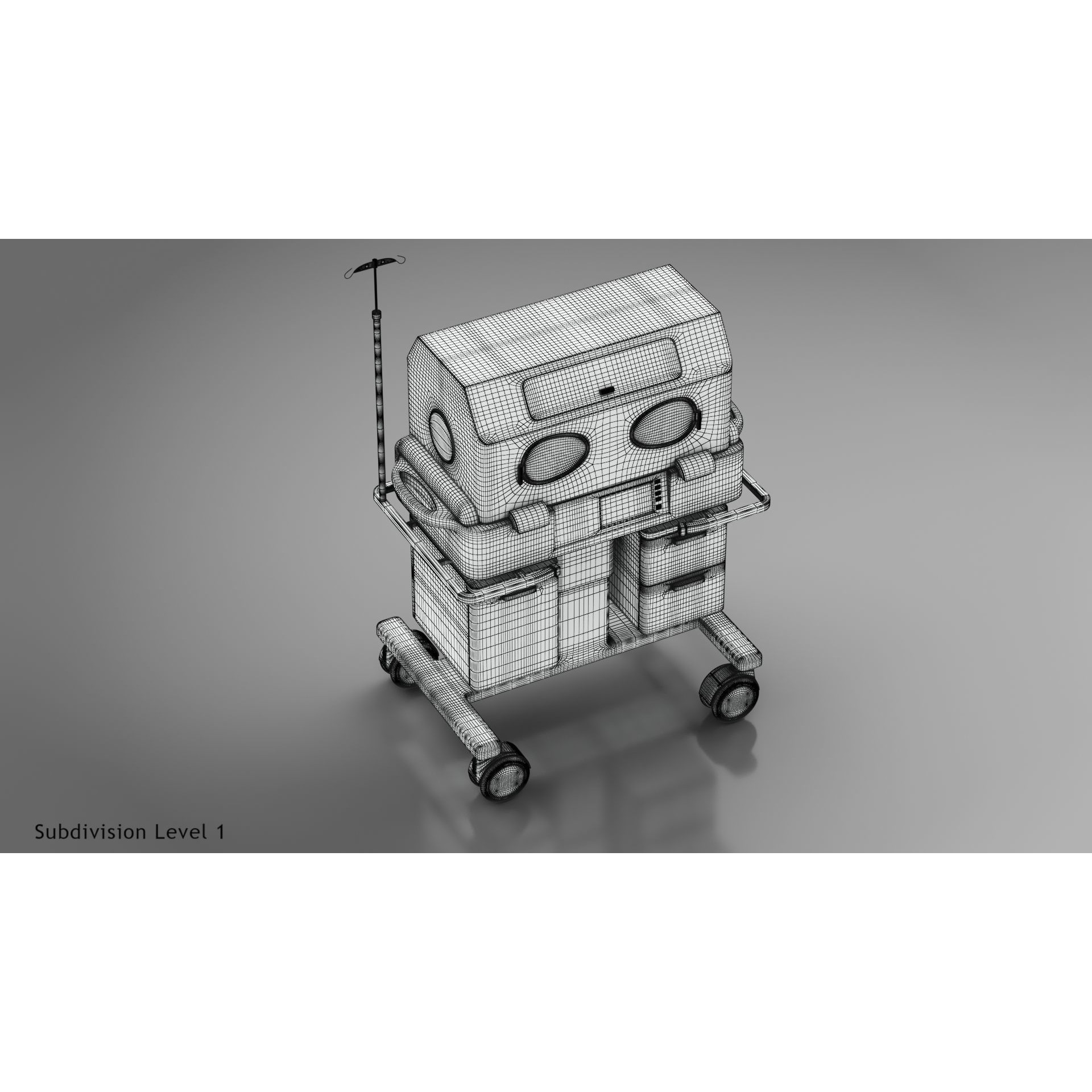 Baby Incubator - Low-Poly Game-Ready 3D Model