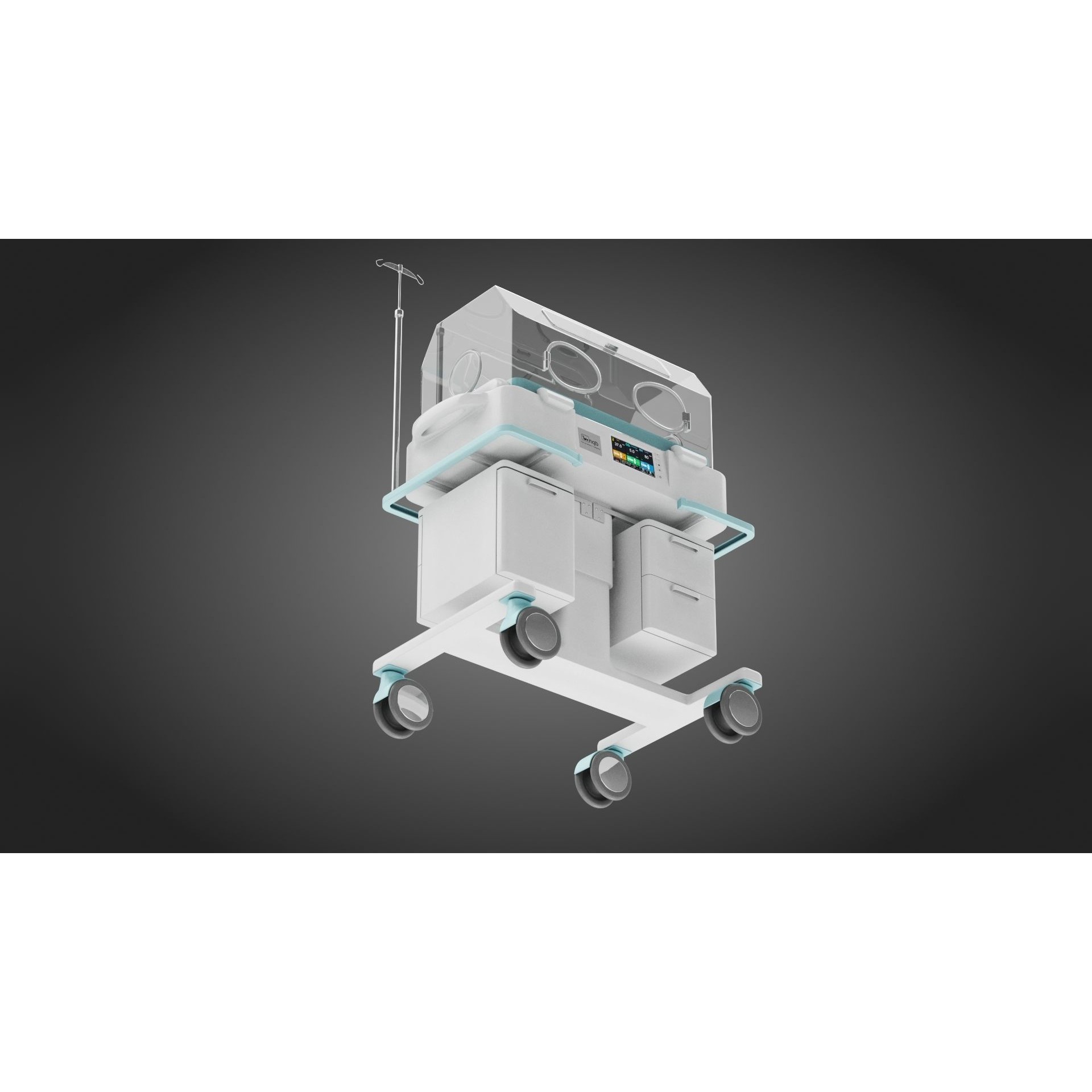 Baby Incubator - Low-Poly Game-Ready 3D Model - View 12