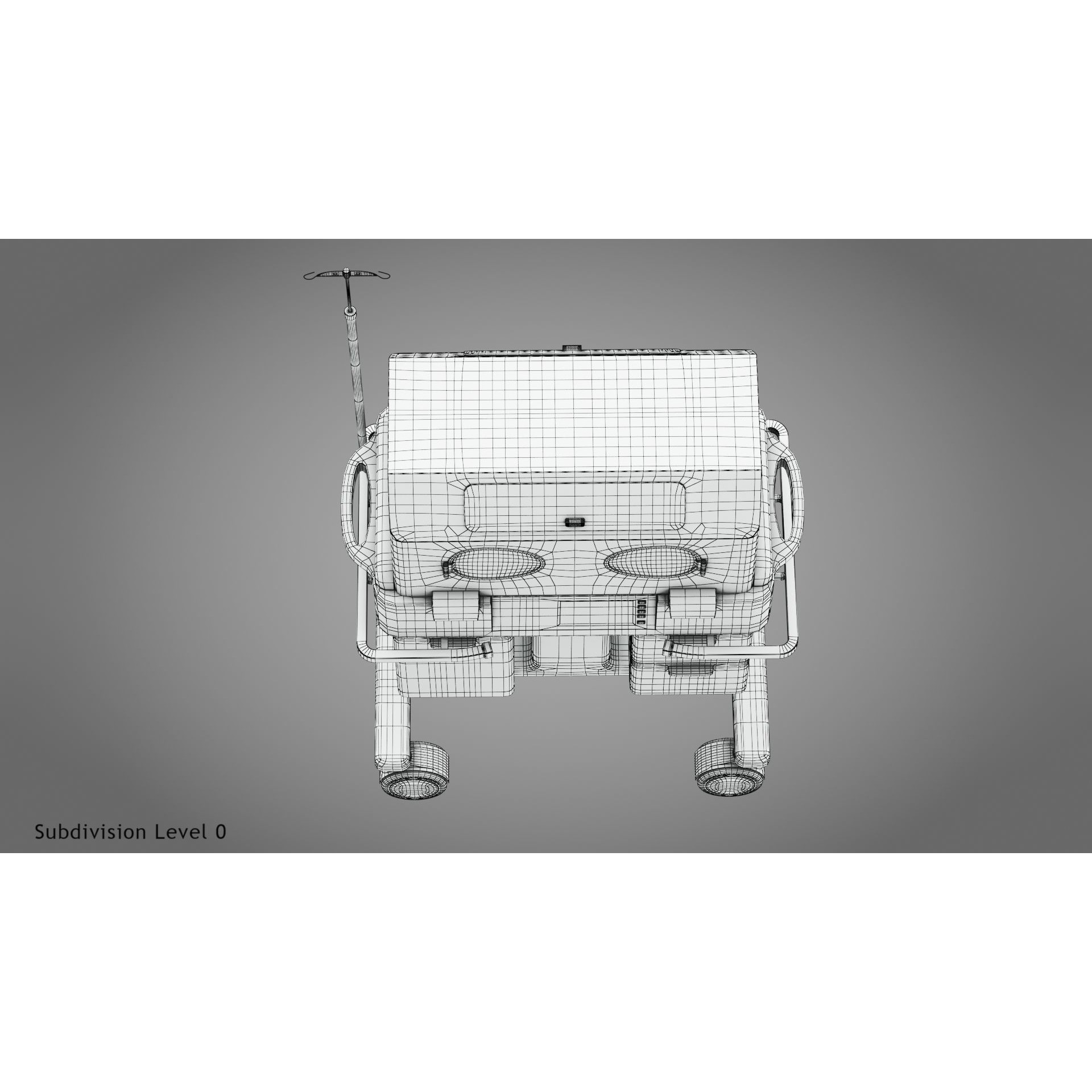 Baby Incubator - Low-Poly Game-Ready 3D Model - View 26
