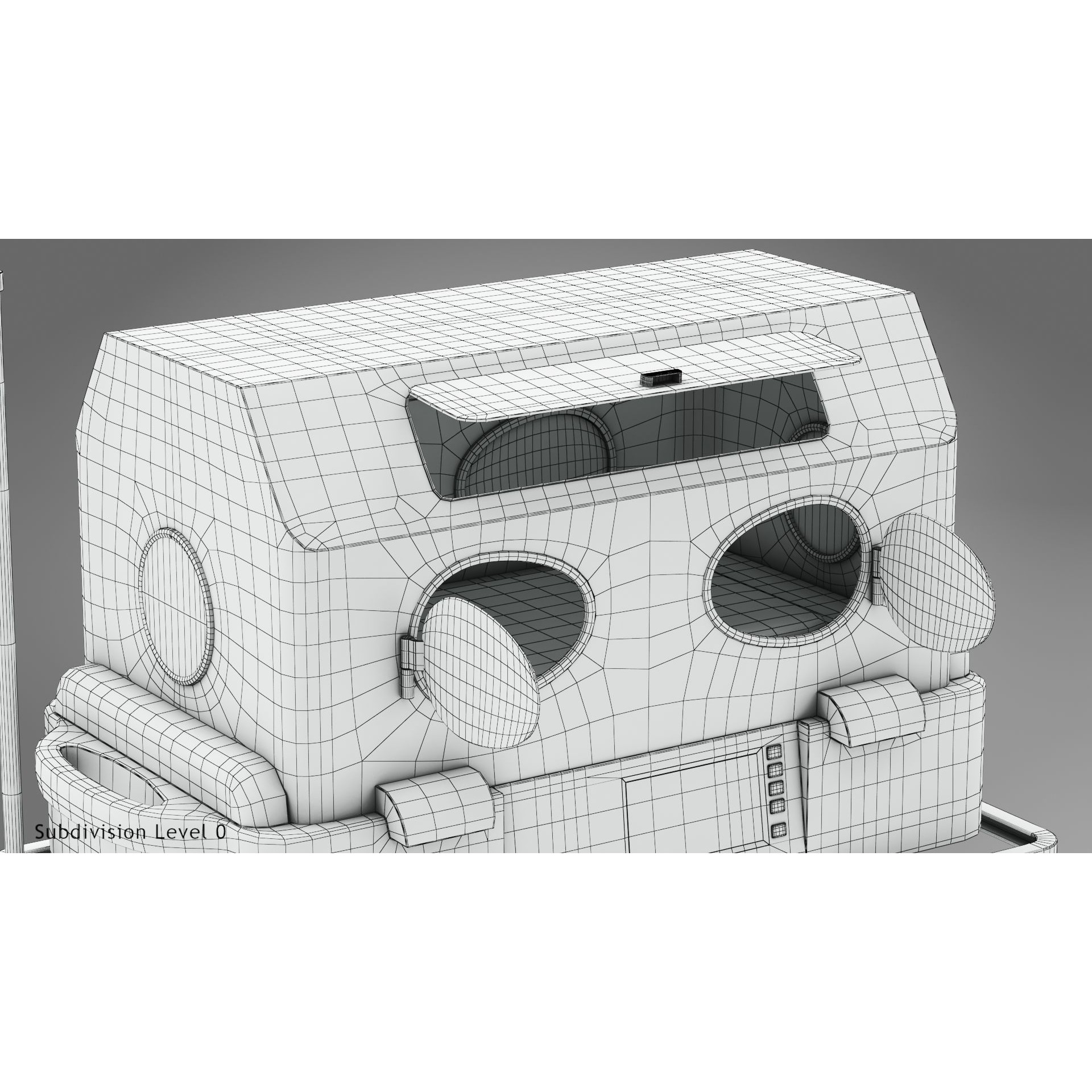 Baby Incubator - Low-Poly Game-Ready 3D Model - View 28