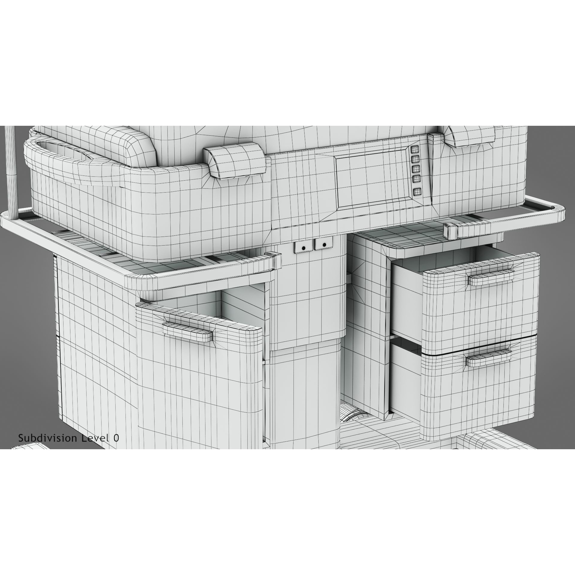 Baby Incubator - Low-Poly Game-Ready 3D Model - View 37