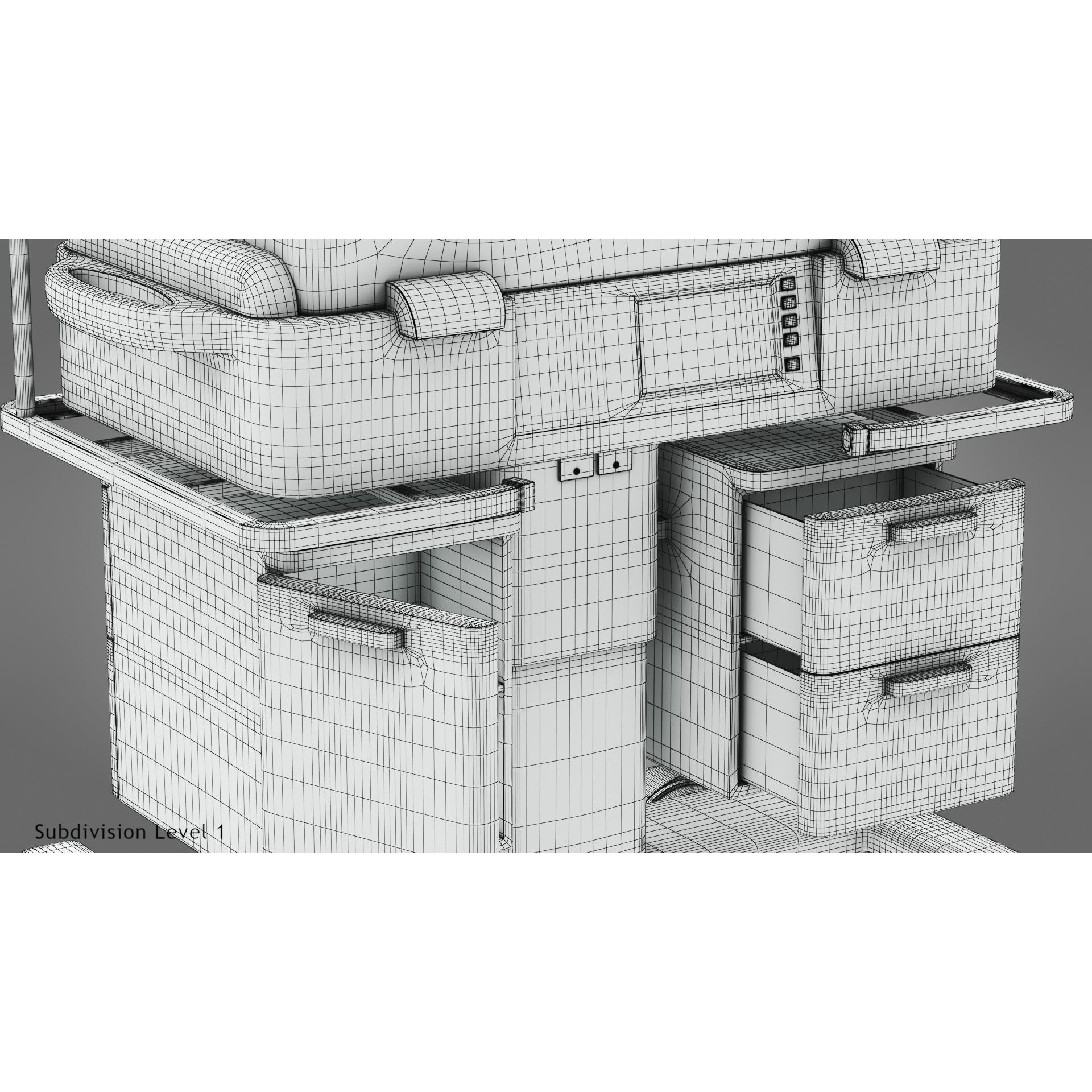 Baby Incubator - Low-Poly Game-Ready 3D Model - View 38