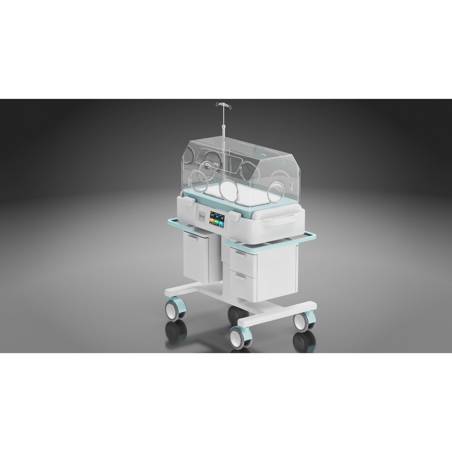 Baby Incubator - Low-Poly Game-Ready 3D Model - View 4