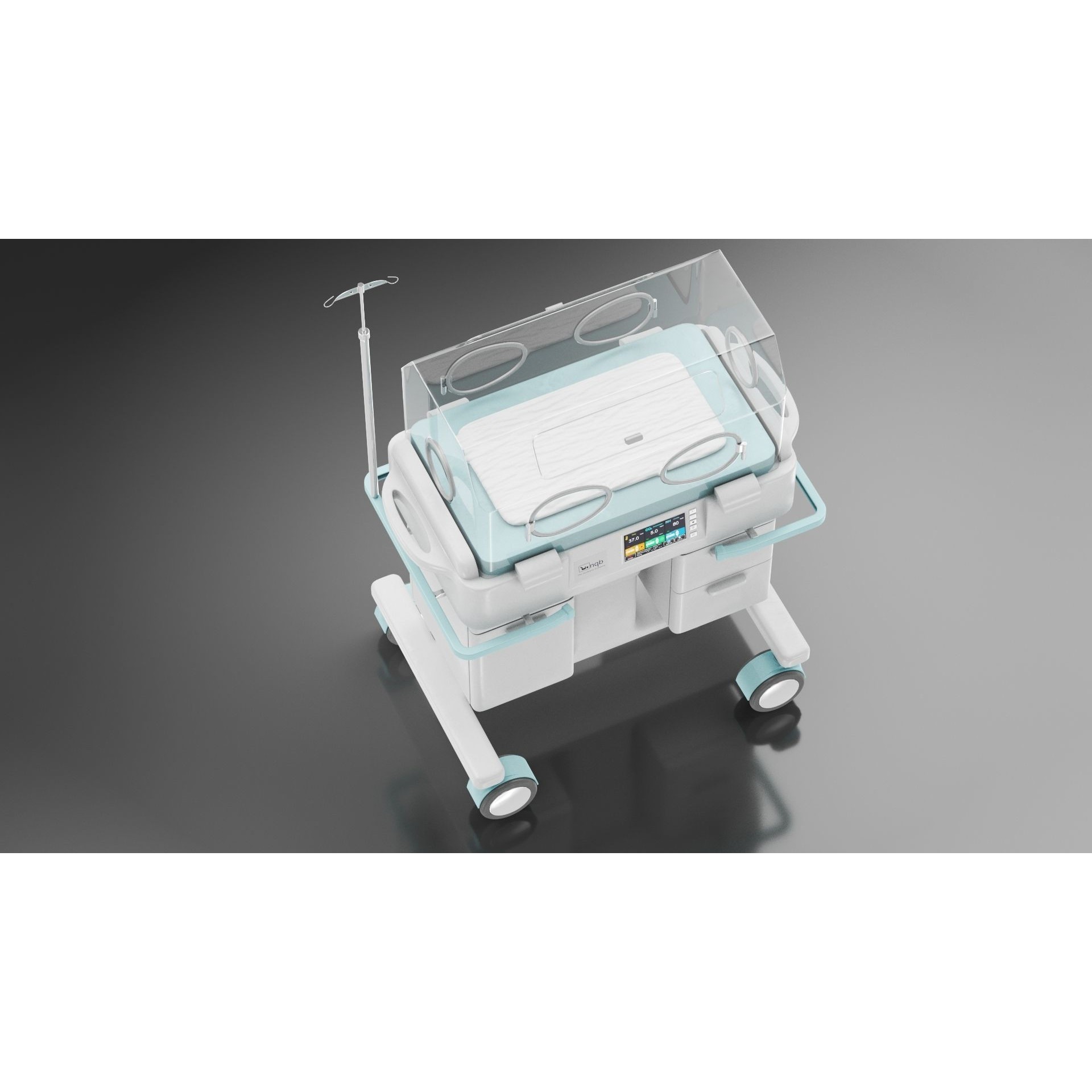 Baby Incubator - Low-Poly Game-Ready 3D Model - View 9
