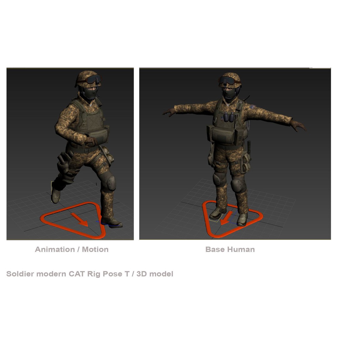 Soldier 3D Model – Low Poly Rigged Character with Textures - View 14