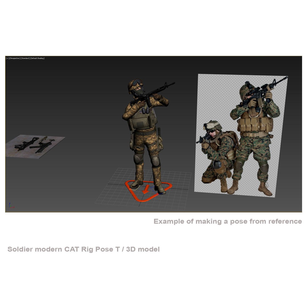 Soldier 3D Model – Low Poly Rigged Character with Textures - View 17