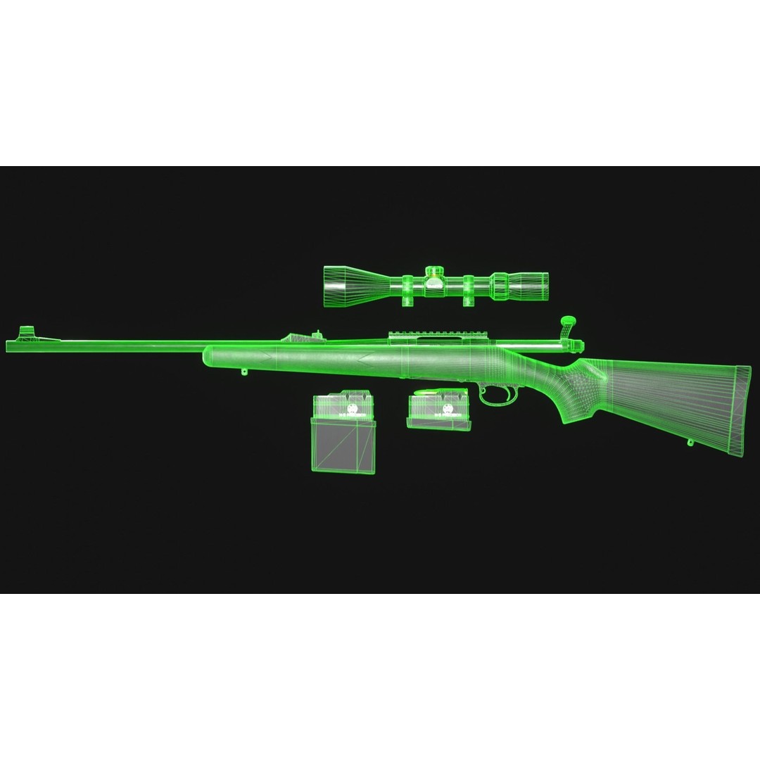 Remington Model 700 BDL 3D Model – Low Poly Game Asset, FBX, PBR