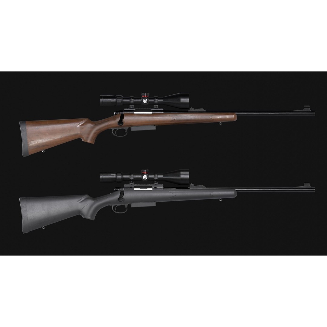 Remington Model 700 BDL 3D Model – Low Poly Game Asset, FBX, PBR - View 5