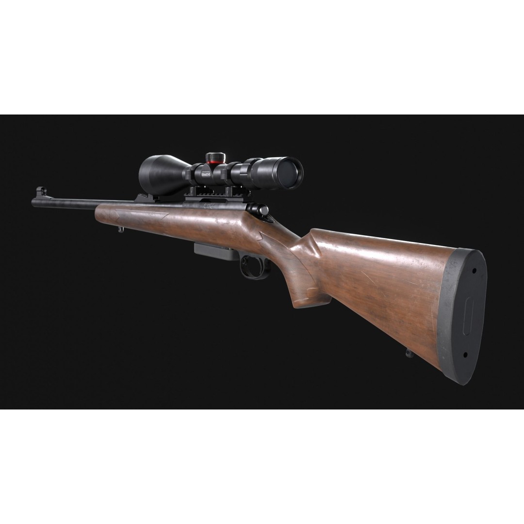 Remington Model 700 BDL 3D Model – Low Poly Game Asset, FBX, PBR - View 7