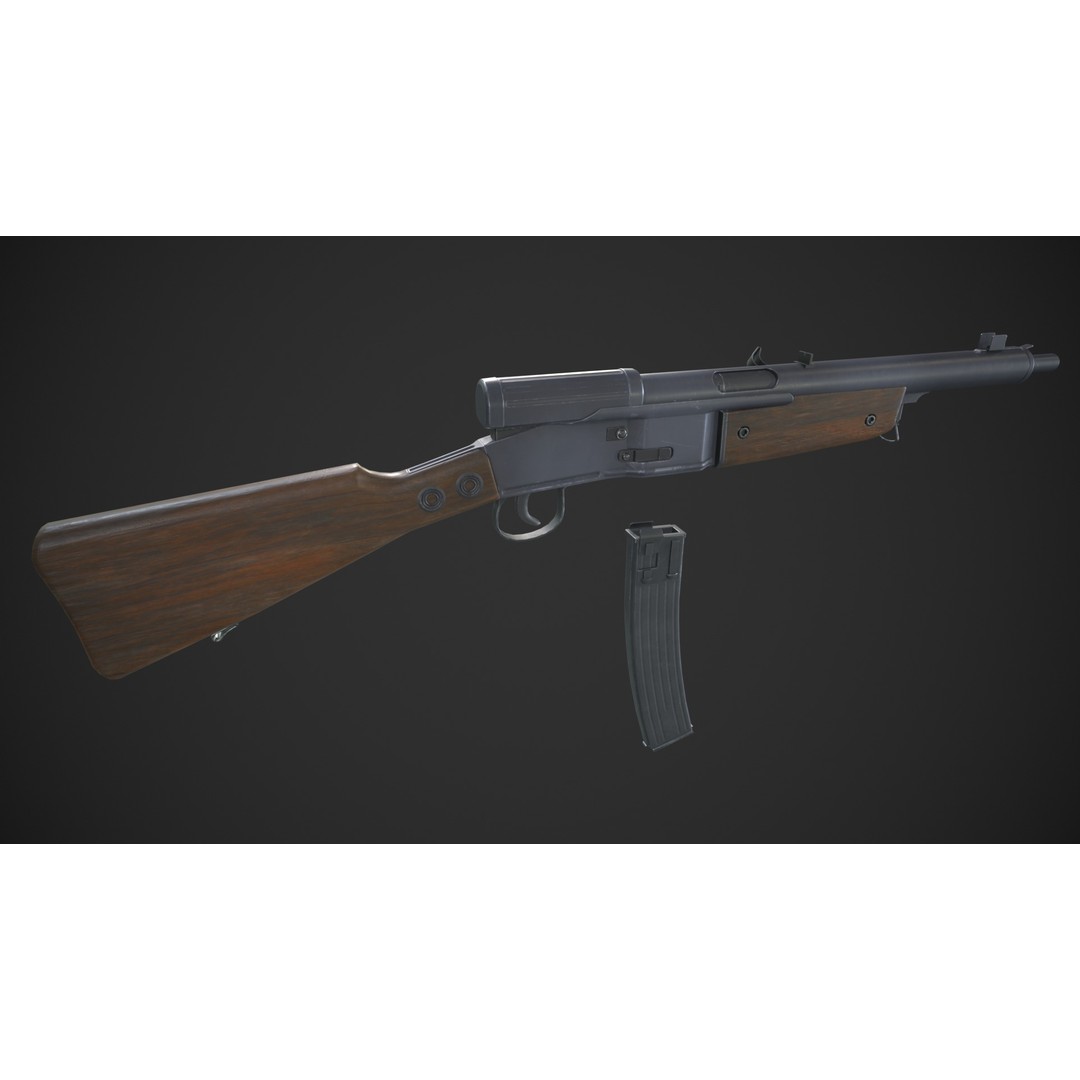 Volkssturmgewehr 3D Model – Low Poly Game-Ready Asset, FBX - View 10