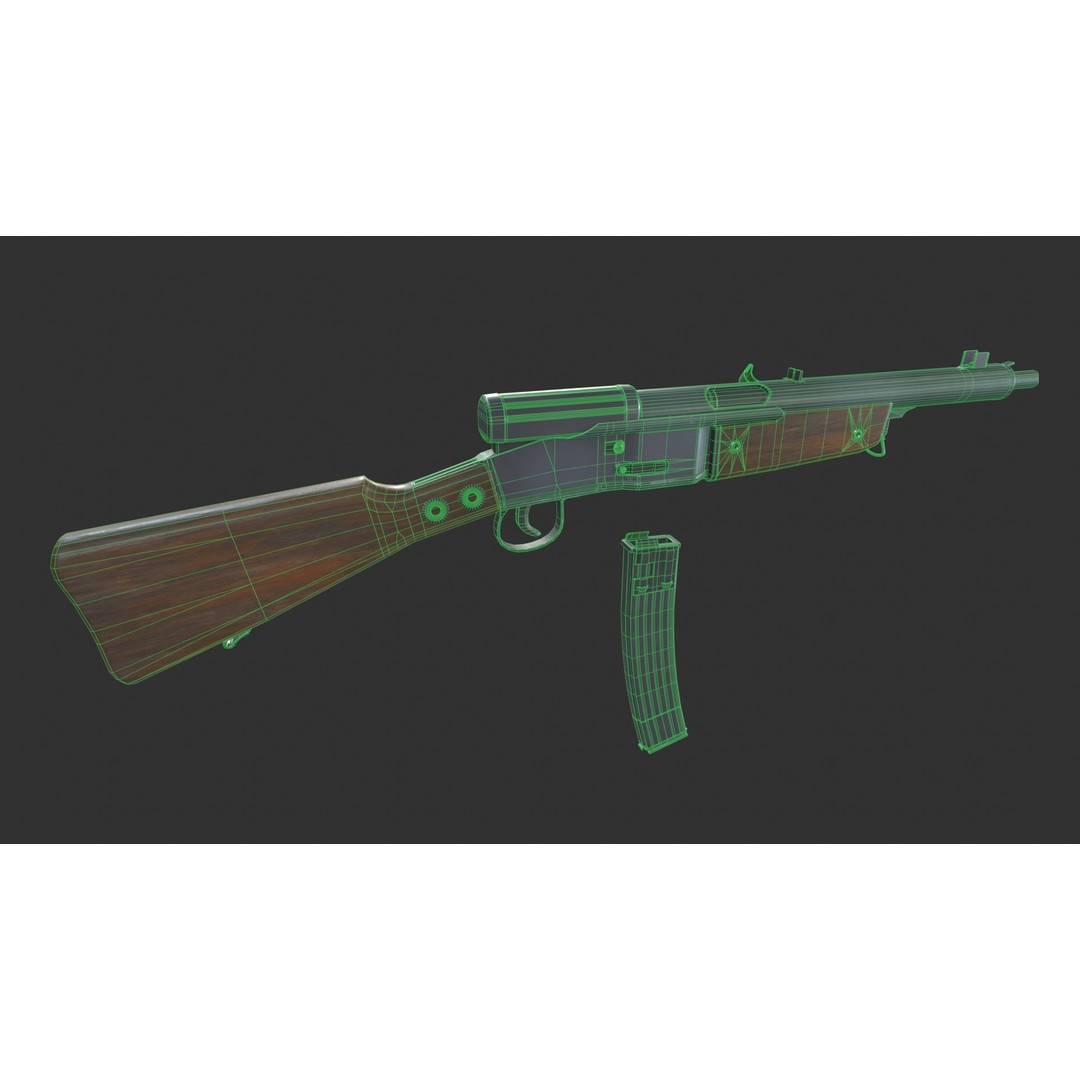 Volkssturmgewehr 3D Model – Low Poly Game-Ready Asset, FBX - View 11