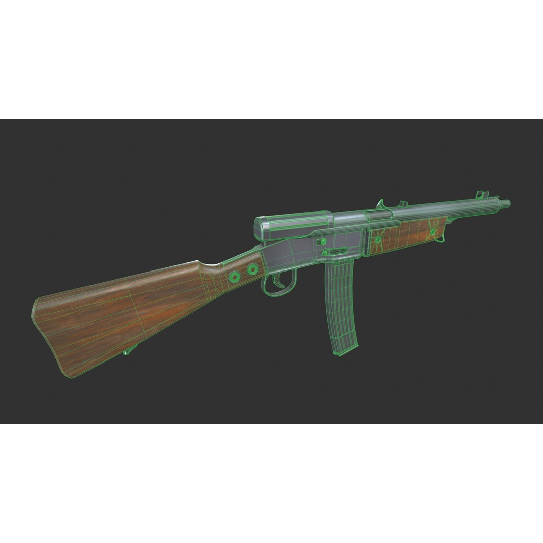 Volkssturmgewehr 3D Model – Low Poly Game-Ready Asset, FBX - View 3