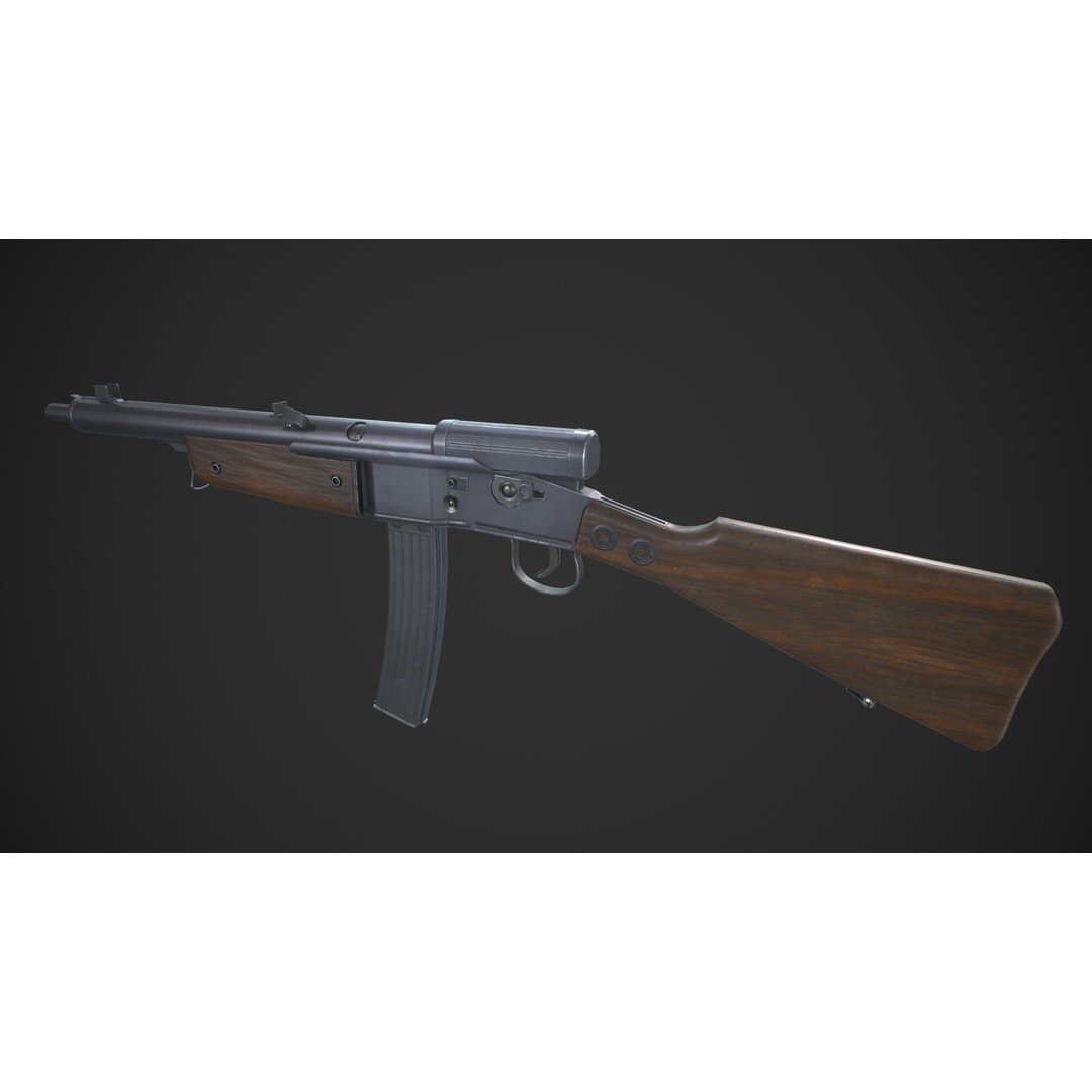 Volkssturmgewehr 3D Model – Low Poly Game-Ready Asset, FBX - View 4