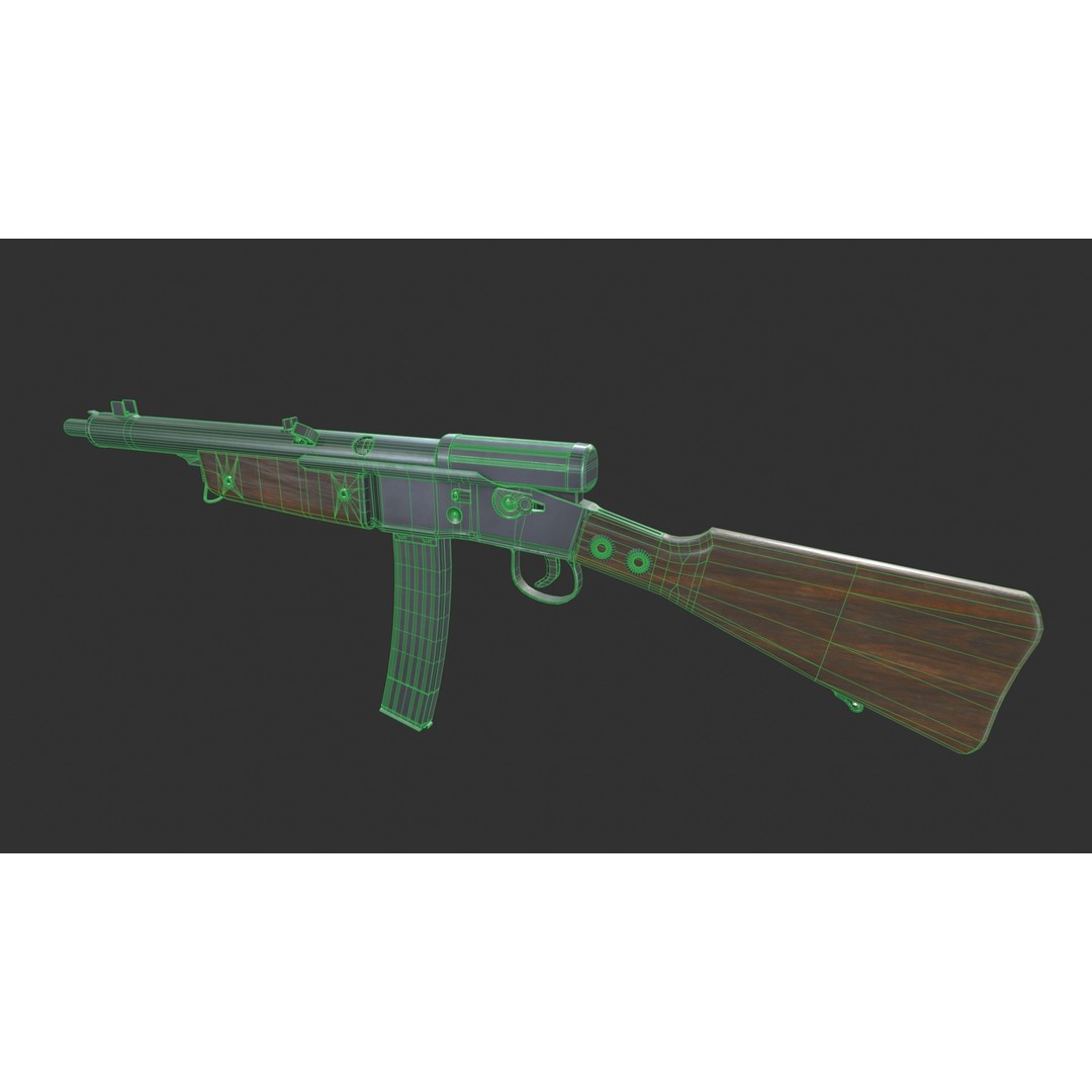 Volkssturmgewehr 3D Model – Low Poly Game-Ready Asset, FBX - View 5