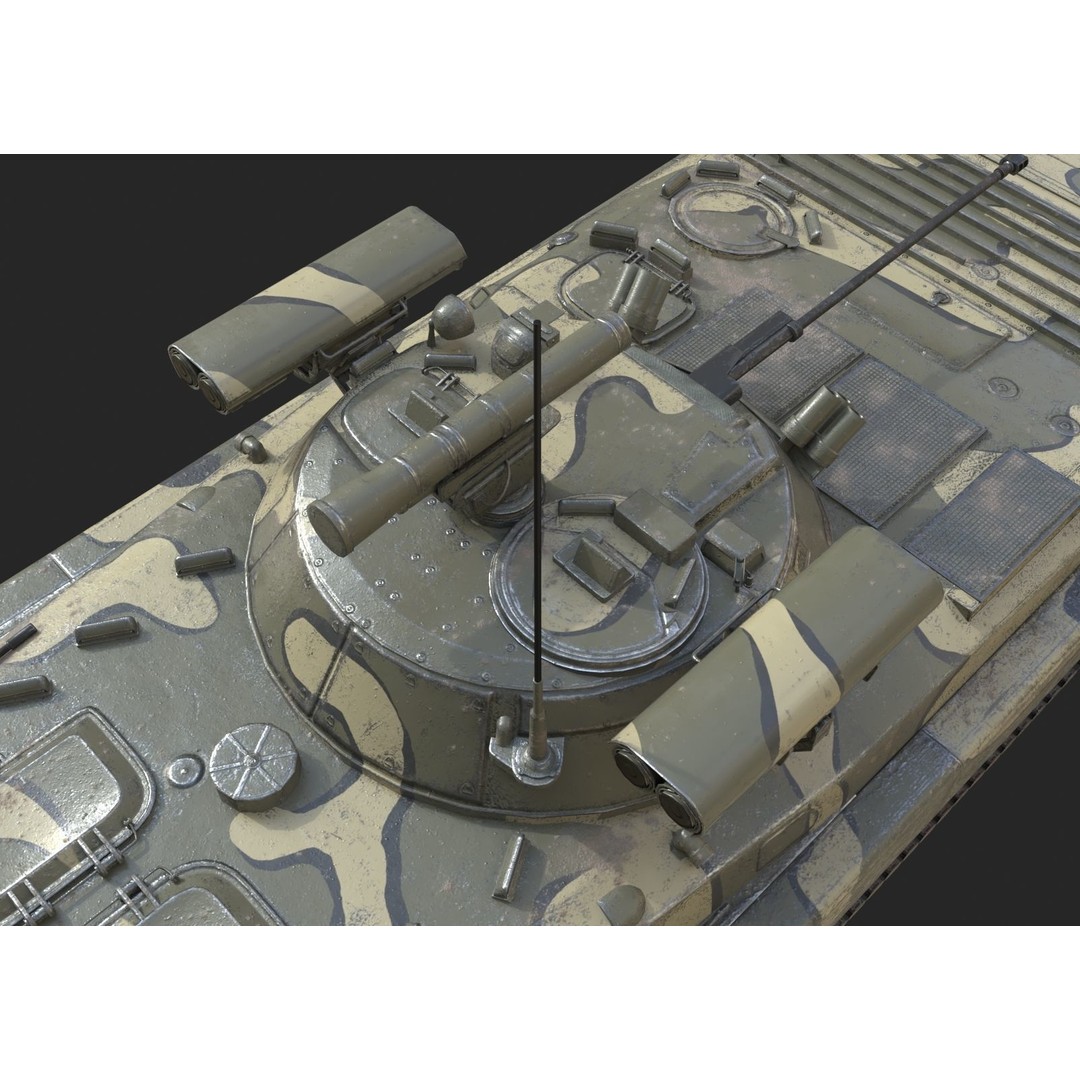 Russian BMP-2M Infantry Fighting Vehicle 3D Model – Low Poly PBR Asset, FBX - View 11