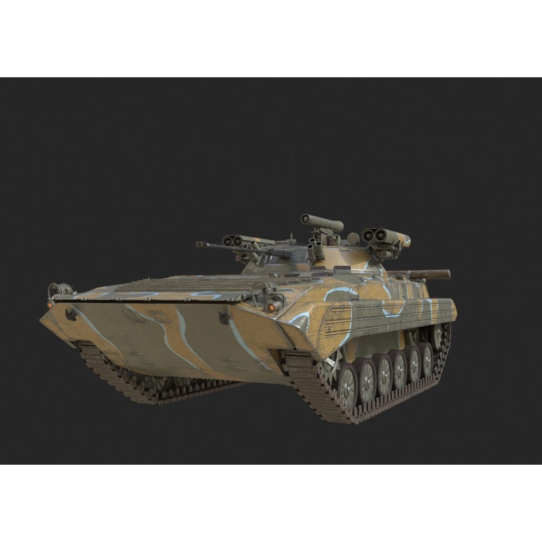 Russian BMP-2M Infantry Fighting Vehicle 3D Model – Low Poly PBR Asset, FBX - View 20
