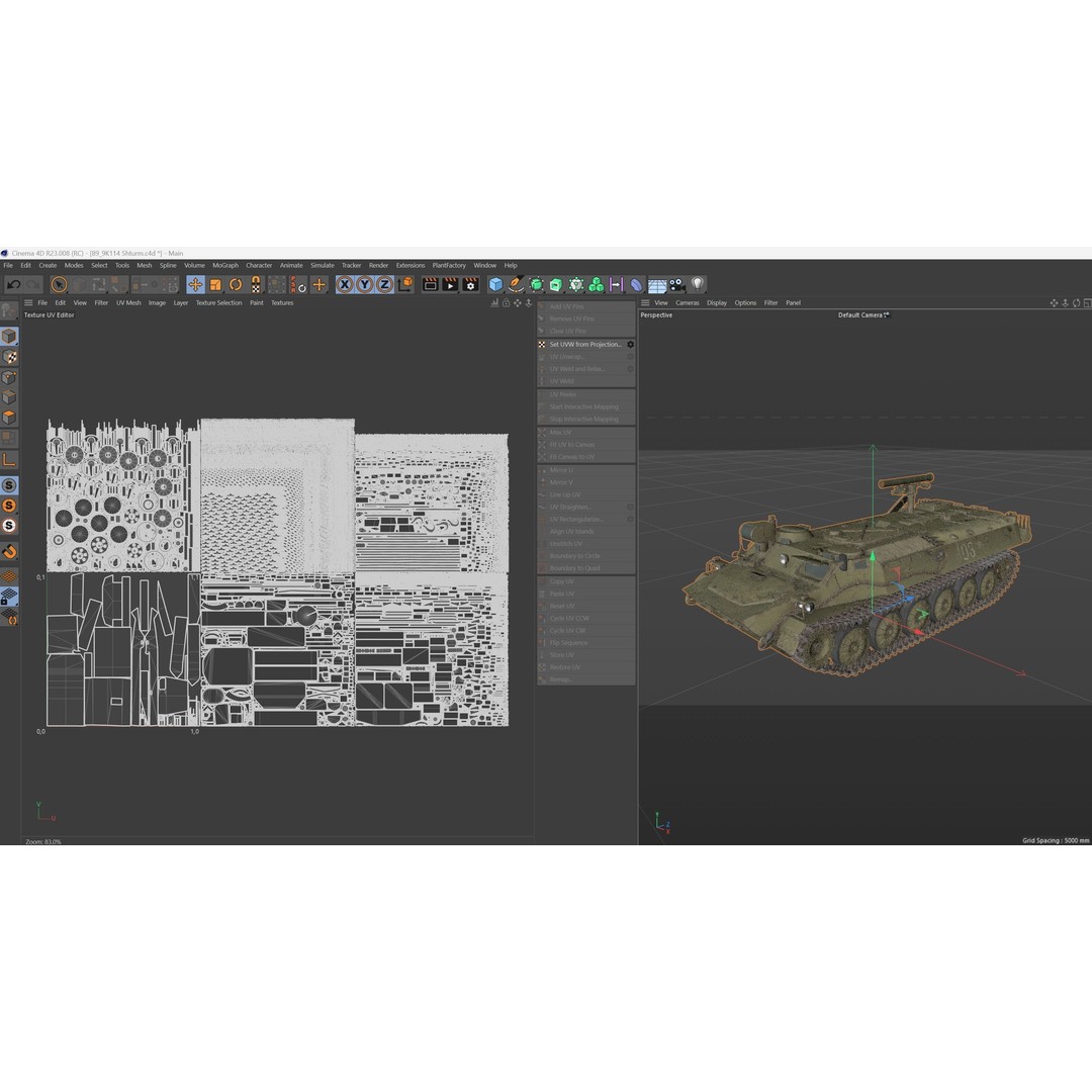 9K114 Shturm Saclos 3D Model – Low Poly Military Vehicle, FBX